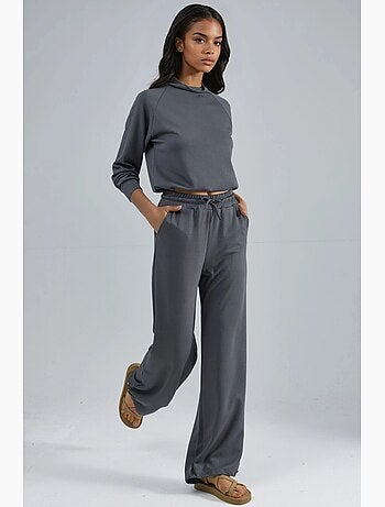 Ensemble deux pièces taille haute à col roulé et jambes larges hiccup