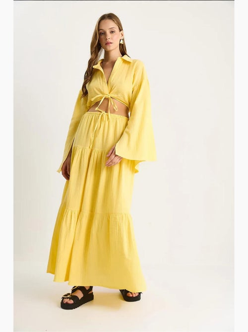 Ensemble deux pièces taille haute à volants lucci - Kiabi Ensemble deux pièces taille haute à volants lucci - Kiabi