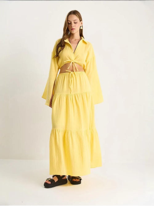 Ensemble deux pièces taille haute à volants lucci - Kiabi Ensemble deux pièces taille haute à volants lucci - Kiabi