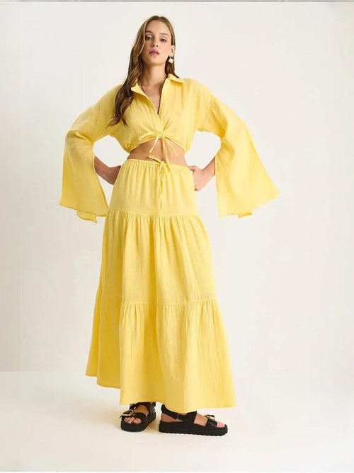 Ensemble deux pièces taille haute à volants lucci - Kiabi Ensemble deux pièces taille haute à volants lucci - Kiabi