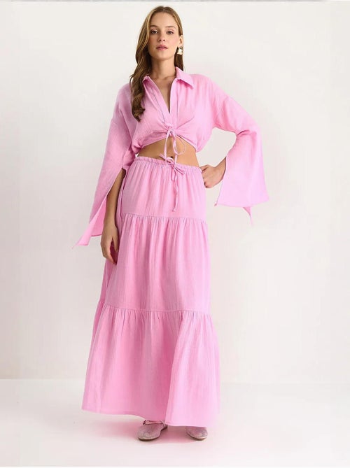 Ensemble deux pièces taille haute à volants lucci - Kiabi Ensemble deux pièces taille haute à volants lucci - Kiabi