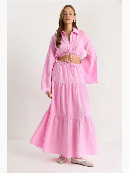 Ensemble deux pièces taille haute à volants lucci - Kiabi Ensemble deux pièces taille haute à volants lucci - Kiabi