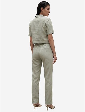 Ensemble deux pièces taille haute avec col de veste my fashion