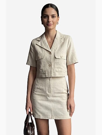 Ensemble deux pièces taille haute avec fermeture à boutons my fashion