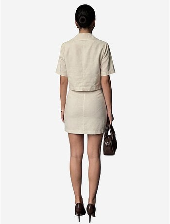 Ensemble deux pièces taille haute avec fermeture à boutons my fashion