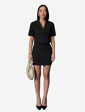 Ensemble deux pièces taille haute avec fermeture à boutons my fashion
