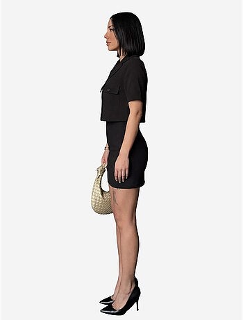 Ensemble deux pièces taille haute avec fermeture à boutons my fashion