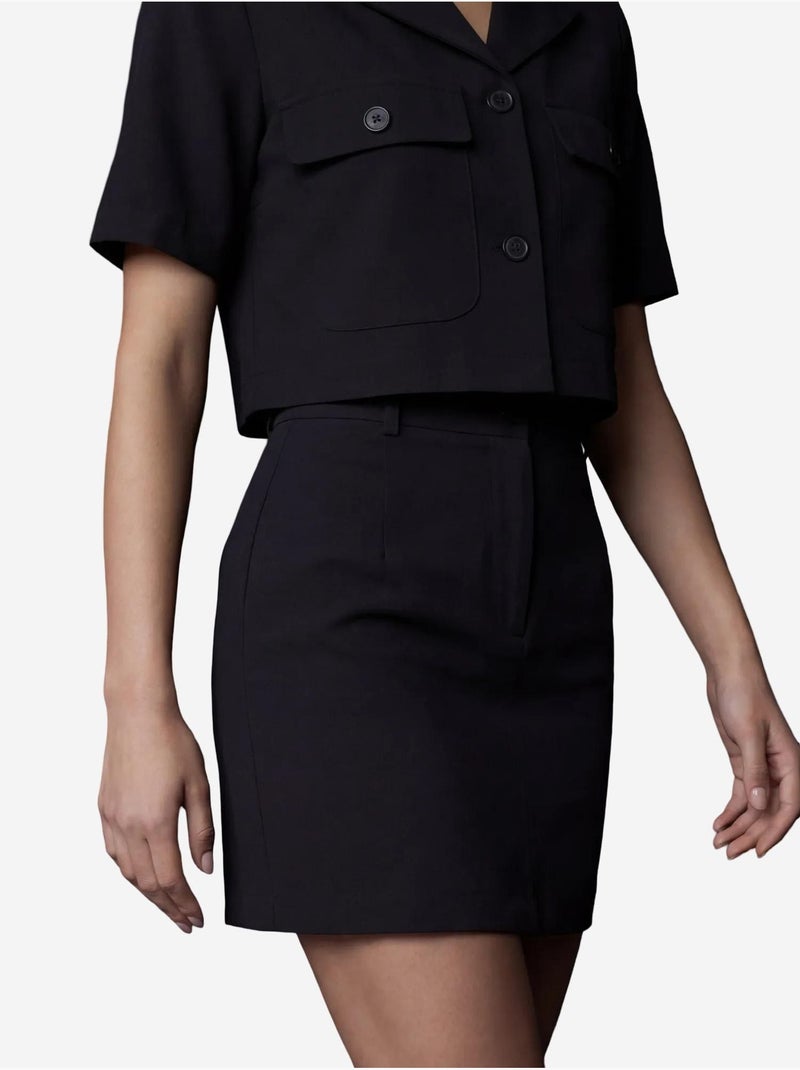 Ensemble deux pièces taille haute avec fermeture à boutons my fashion Noir - Kiabi