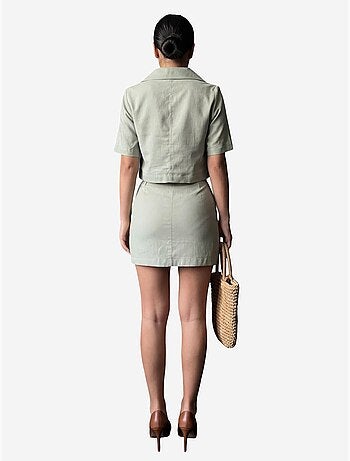 Ensemble deux pièces taille haute avec fermeture à boutons my fashion