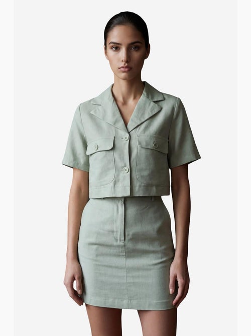 Ensemble deux pièces taille haute avec fermeture à boutons my fashion - Kiabi