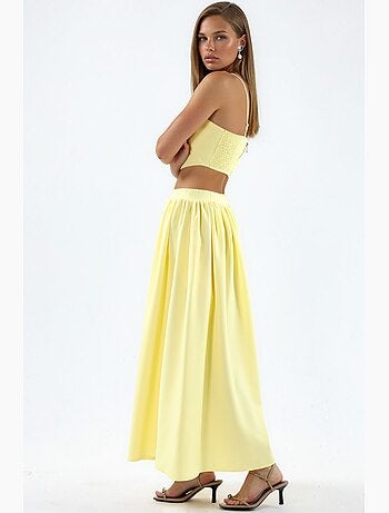 Ensemble deux pièces taille haute col carré hiccup