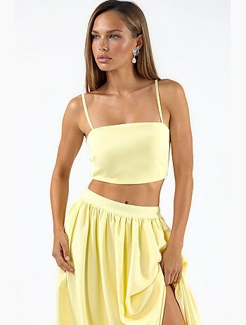 Ensemble deux pièces taille haute col carré hiccup