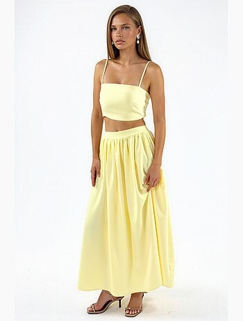 Ensemble deux pièces taille haute col carré hiccup
