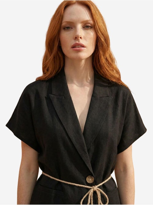 Ensemble deux pièces taille haute col v avec détail à nouer my fashion - Kiabi Ensemble deux pièces taille haute col v avec détail à nouer my fashion - Kiabi