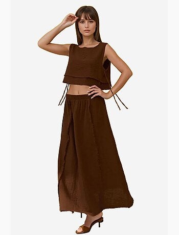 Ensemble deux pièces taille haute et col ras du cou hiccup