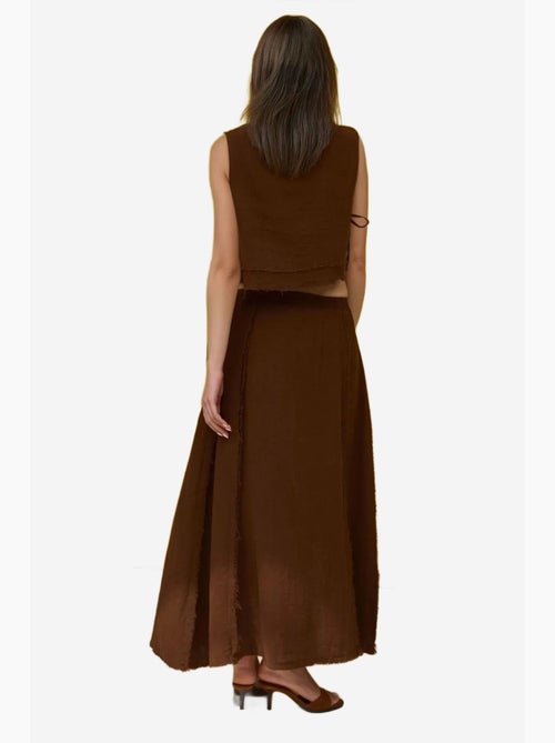 Ensemble deux pièces taille haute et col ras du cou hiccup - Kiabi Ensemble deux pièces taille haute et col ras du cou hiccup - Kiabi