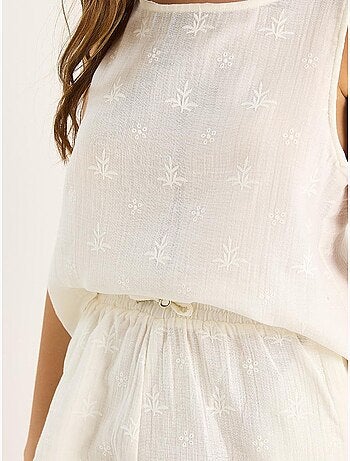 Ensemble deux pièces taille haute et short avec fermeture à boutons lucci