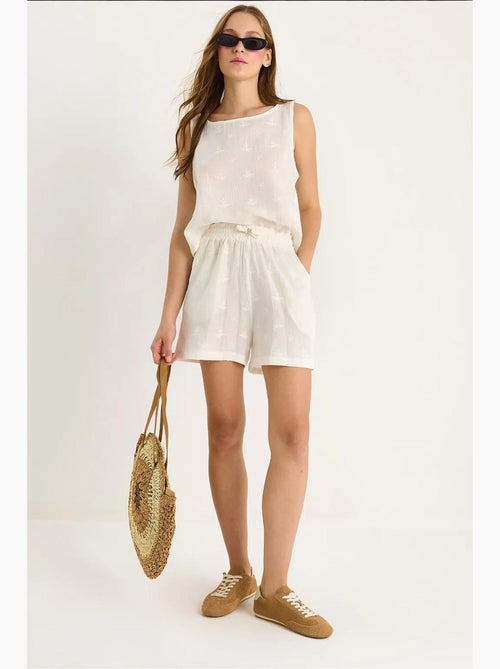 Ensemble deux pièces taille haute et short avec fermeture à boutons lucci - Kiabi Ensemble deux pièces taille haute et short avec fermeture à boutons lucci - Kiabi