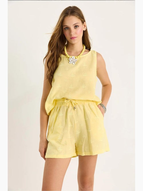 Ensemble deux pièces taille haute et short avec fermeture à boutons lucci - Kiabi Ensemble deux pièces taille haute et short avec fermeture à boutons lucci - Kiabi