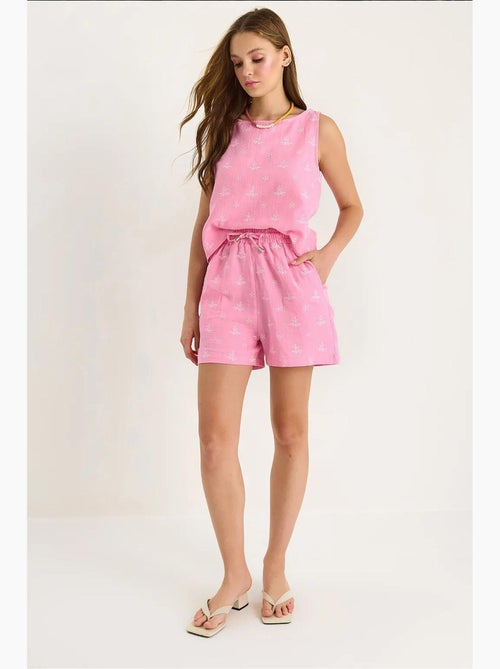Ensemble deux pièces taille haute et short avec fermeture à boutons lucci - Kiabi Ensemble deux pièces taille haute et short avec fermeture à boutons lucci - Kiabi