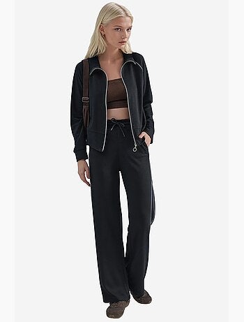 Ensemble deux pièces taille haute jambes larges avec col zippé hiccup