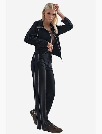 Ensemble deux pièces taille haute jambes larges avec col zippé hiccup
