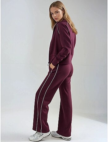 Ensemble deux pièces taille haute jambes larges avec col zippé hiccup
