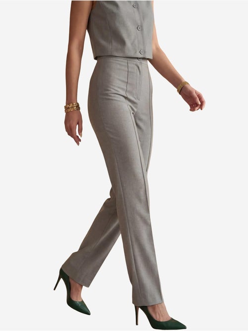 Ensemble deux pièces taille haute jambes larges avec détails de boutons my fashion - Kiabi Ensemble deux pièces taille haute jambes larges avec détails de boutons my fashion - Kiabi