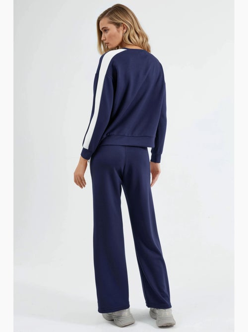 Ensemble deux pièces taille haute jambes larges col rond hiccup - Kiabi Ensemble deux pièces taille haute jambes larges col rond hiccup - Kiabi