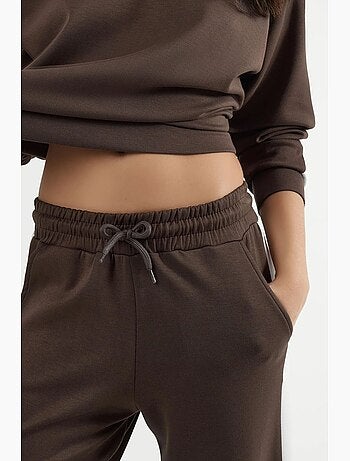 Ensemble deux pièces taille haute jambes larges col rond hiccup