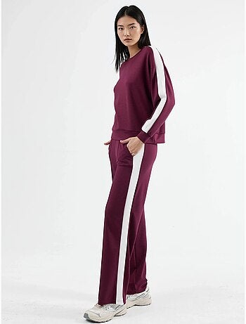 Ensemble deux pièces taille haute jambes larges col rond hiccup