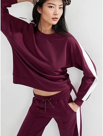 Ensemble deux pièces taille haute jambes larges col rond hiccup