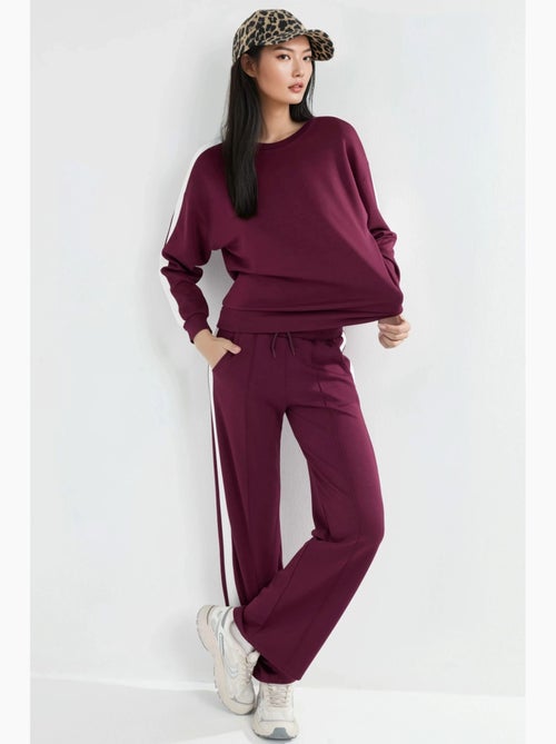 Ensemble deux pièces taille haute jambes larges col rond hiccup - Kiabi Ensemble deux pièces taille haute jambes larges col rond hiccup - Kiabi