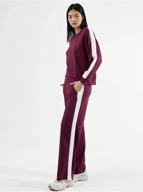 Ensemble deux pièces taille haute jambes larges col rond hiccup - Kiabi Ensemble deux pièces taille haute jambes larges col rond hiccup - Kiabi