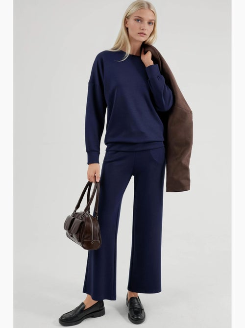 Ensemble deux pièces taille haute jambes larges hiccup - Kiabi Ensemble deux pièces taille haute jambes larges hiccup - Kiabi