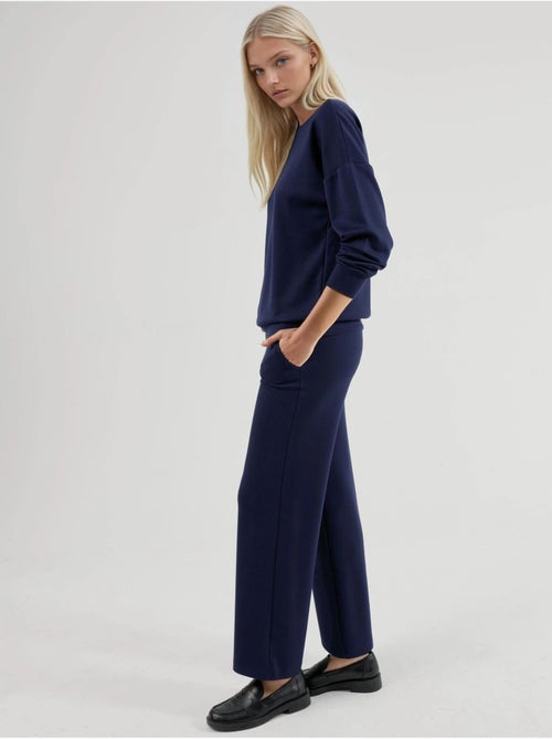 Ensemble deux pièces taille haute jambes larges hiccup - Kiabi Ensemble deux pièces taille haute jambes larges hiccup - Kiabi