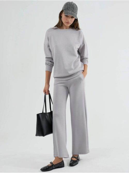 Ensemble deux pièces taille haute jambes larges hiccup - Kiabi Ensemble deux pièces taille haute jambes larges hiccup - Kiabi