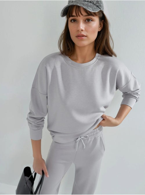 Ensemble deux pièces taille haute jambes larges hiccup - Kiabi Ensemble deux pièces taille haute jambes larges hiccup - Kiabi