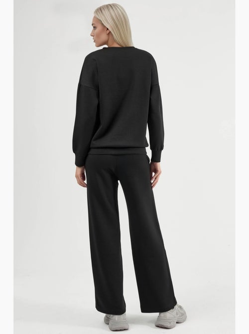 Ensemble deux pièces taille haute jambes larges hiccup - Kiabi Ensemble deux pièces taille haute jambes larges hiccup - Kiabi