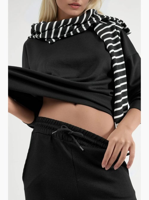 Ensemble deux pièces taille haute jambes larges hiccup - Kiabi Ensemble deux pièces taille haute jambes larges hiccup - Kiabi