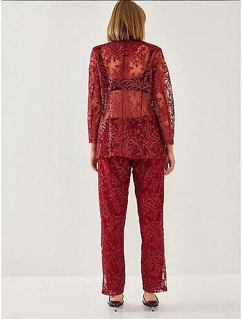 Ensemble deux pièces texturé semi-transparent à paillettes lucci mbms