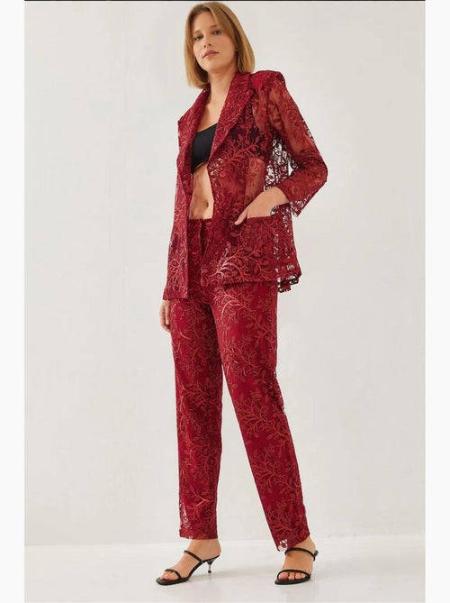 Ensemble deux pièces texturé semi-transparent à paillettes mbms lucci - Kiabi Ensemble deux pièces texturé semi-transparent à paillettes mbms lucci - Kiabi