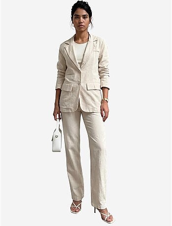 Ensemble deux pièces veste à col boutonné my fashion