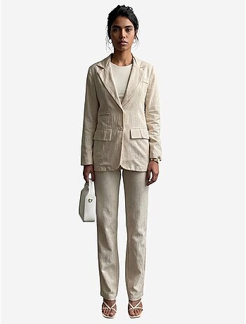 Ensemble deux pièces veste à col boutonné my fashion