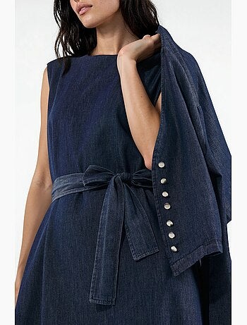 Ensemble deux pièces veste en denim et robe longue hiccup