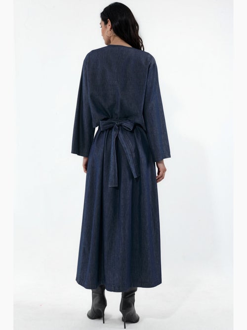 Ensemble deux pièces veste en denim et robe longue hiccup - Kiabi Ensemble deux pièces veste en denim et robe longue hiccup - Kiabi