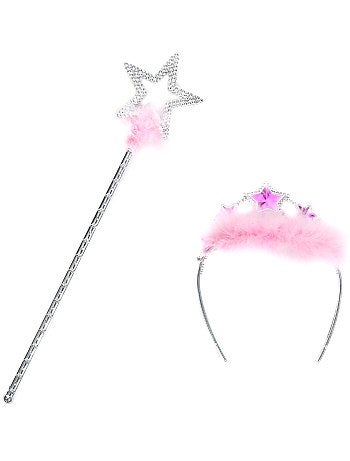 Ensemble diadème et baguette magique