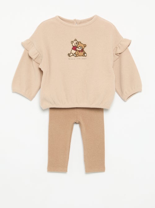 Ensemble 'Disney' 2 pièces - Sweat à volants + legging - Kiabi Ensemble 'Disney' 2 pièces - Sweat à volants + legging - Kiabi