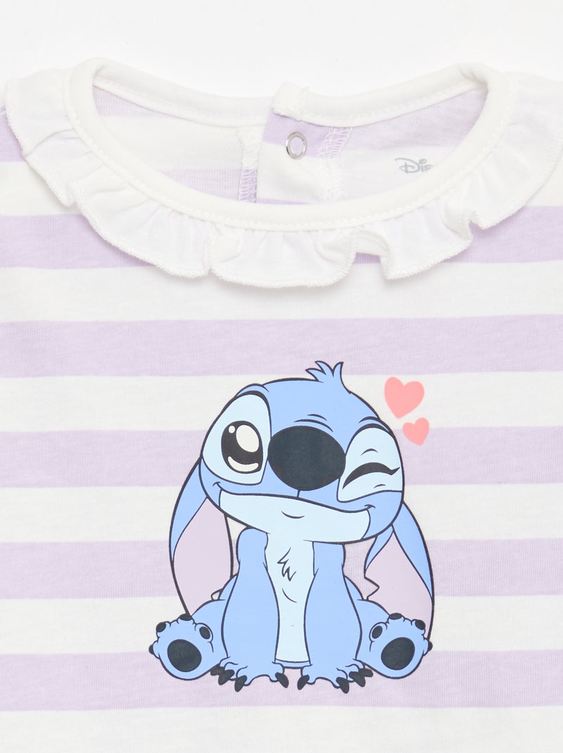 Ensemble 'Disney' 2 pièces - T-shirt + combinaison courte Violet - Kiabi
