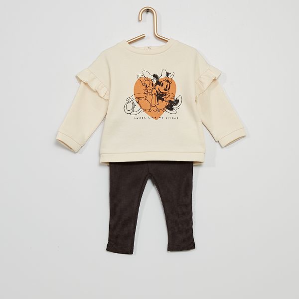 Ensemble Disney 2 Pieces Bebe Fille Blanc Gris Kiabi 15 00